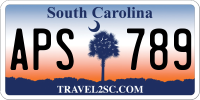 SC license plate APS789