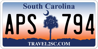 SC license plate APS794