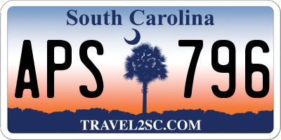 SC license plate APS796