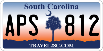 SC license plate APS812