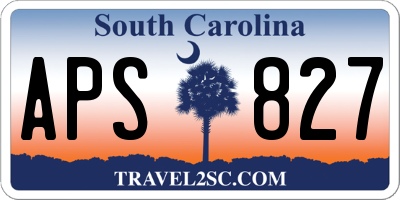 SC license plate APS827