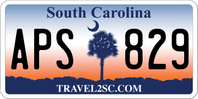 SC license plate APS829