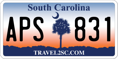 SC license plate APS831