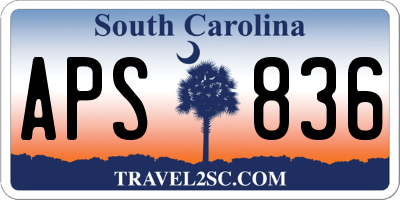SC license plate APS836