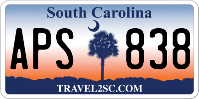 SC license plate APS838