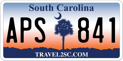 SC license plate APS841