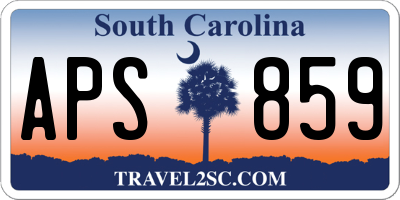 SC license plate APS859