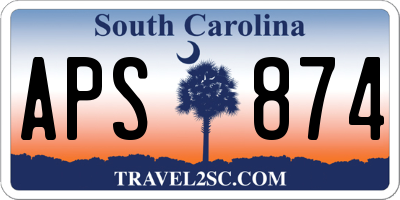 SC license plate APS874