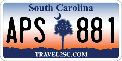 SC license plate APS881