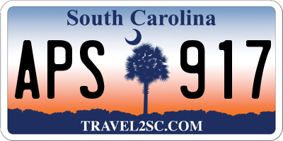 SC license plate APS917