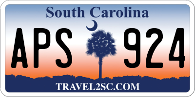 SC license plate APS924