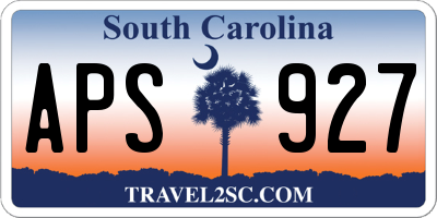SC license plate APS927