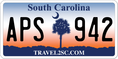 SC license plate APS942