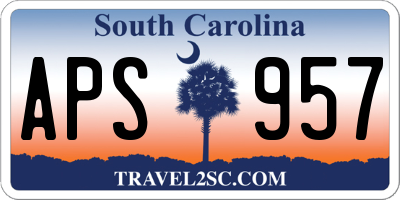 SC license plate APS957