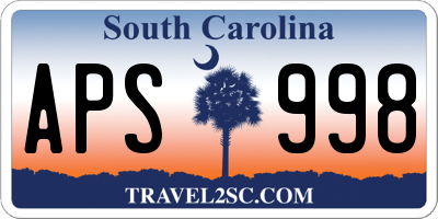 SC license plate APS998