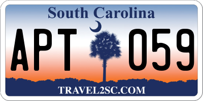 SC license plate APT059