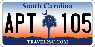 SC license plate APT105
