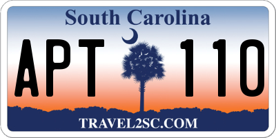 SC license plate APT110