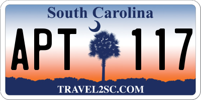 SC license plate APT117