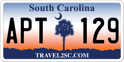 SC license plate APT129