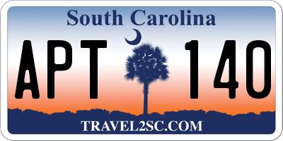 SC license plate APT140