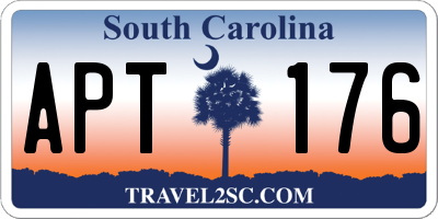 SC license plate APT176