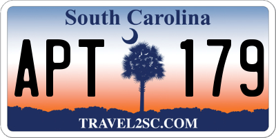 SC license plate APT179