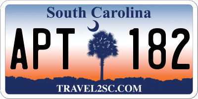 SC license plate APT182