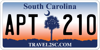 SC license plate APT210