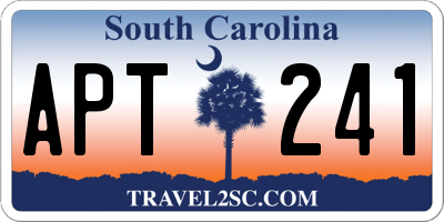 SC license plate APT241
