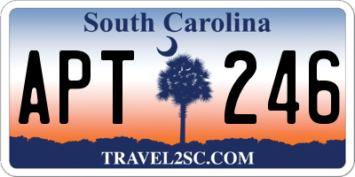 SC license plate APT246