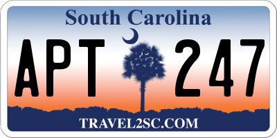 SC license plate APT247