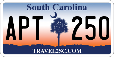 SC license plate APT250
