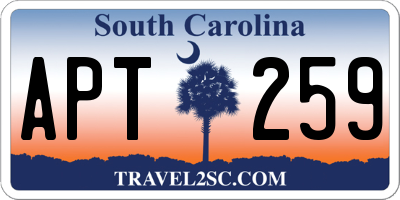 SC license plate APT259