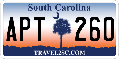 SC license plate APT260