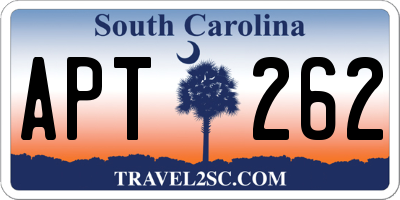 SC license plate APT262