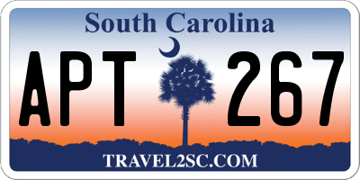 SC license plate APT267
