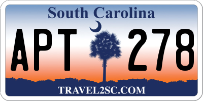 SC license plate APT278