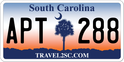SC license plate APT288
