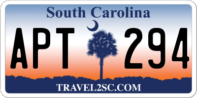 SC license plate APT294