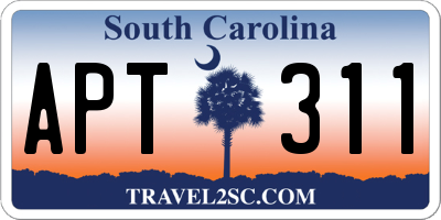 SC license plate APT311