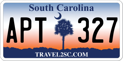 SC license plate APT327