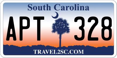 SC license plate APT328