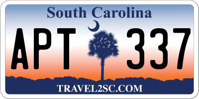 SC license plate APT337