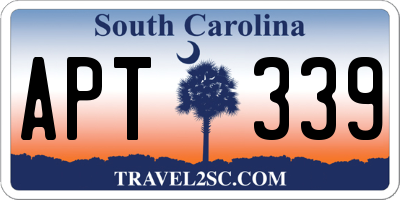 SC license plate APT339