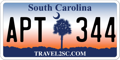 SC license plate APT344