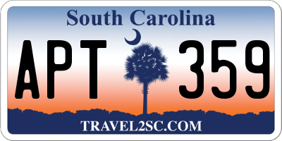 SC license plate APT359