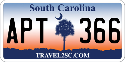 SC license plate APT366