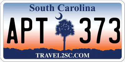 SC license plate APT373