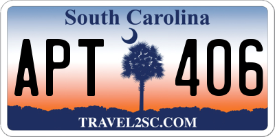 SC license plate APT406